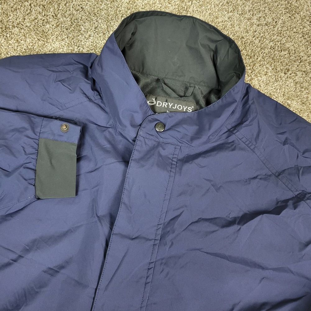 FootJoy Dryjoys Mens XL Navy Half Zip Long Sleeve Golf Wind Shirt